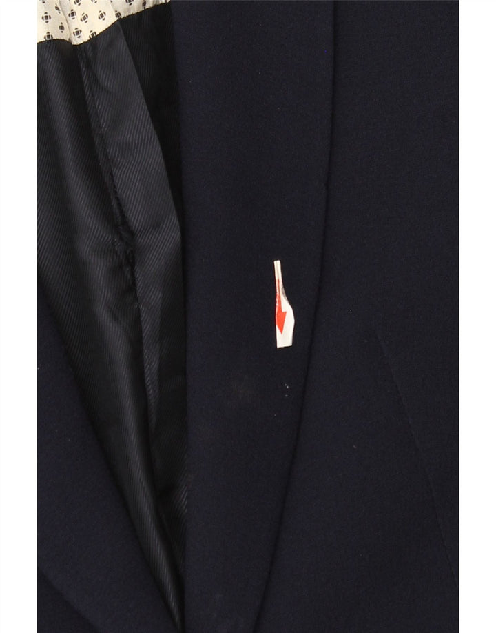 Zara Damen 1-Knopf-Blazerjacke UK 12 Mittelmarineblau