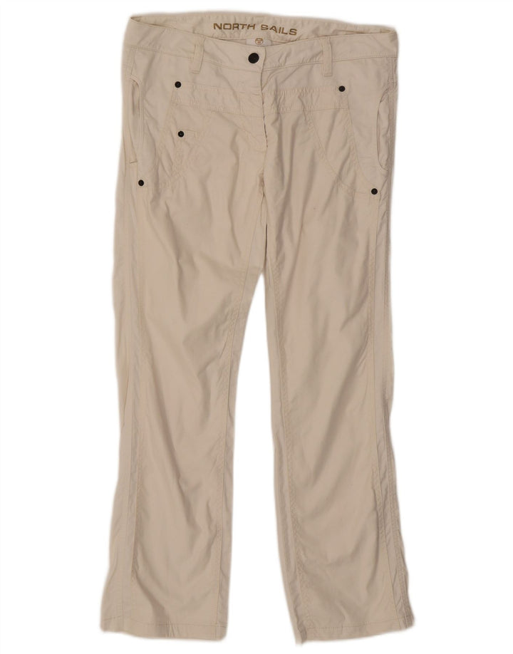 NORTH SAILS Womens Straight Casual Trousers IT 44 Medium W34 L29 Off White