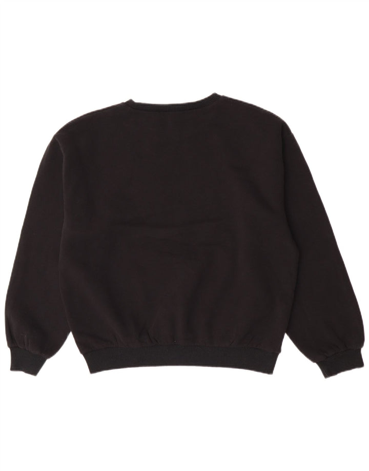 Zara Damen Grafik-Sweatshirt-Pullover UK 14 Medium Schwarz