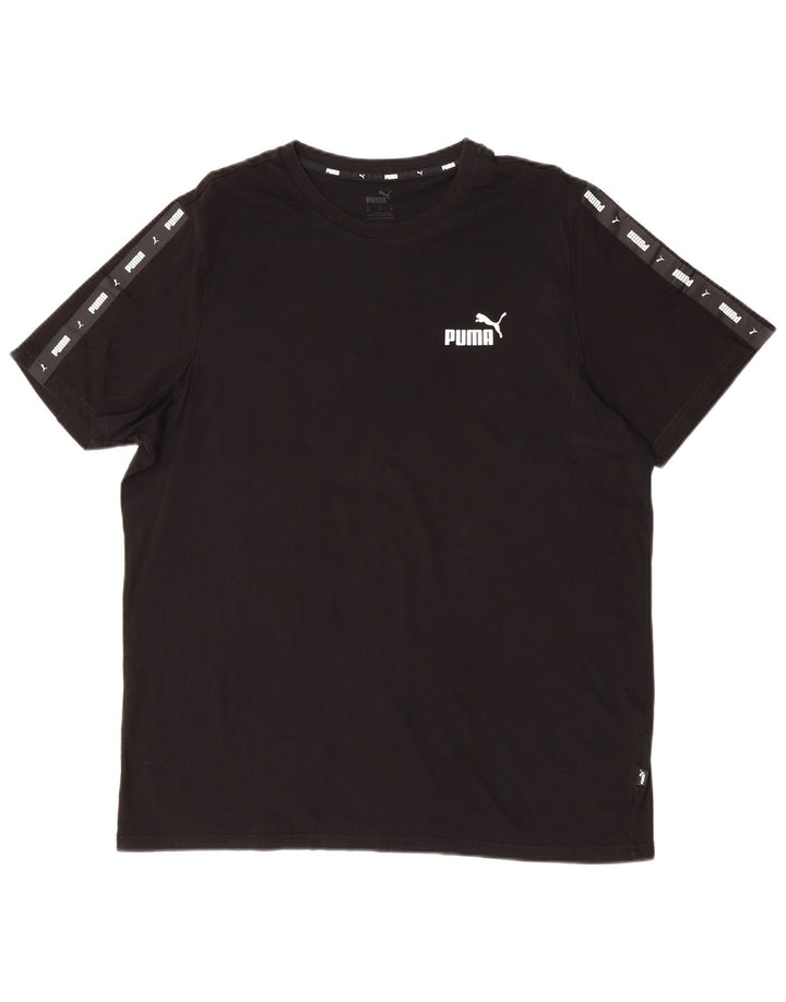Puma Herren Grafik T-Shirt Top XL Schwarz
