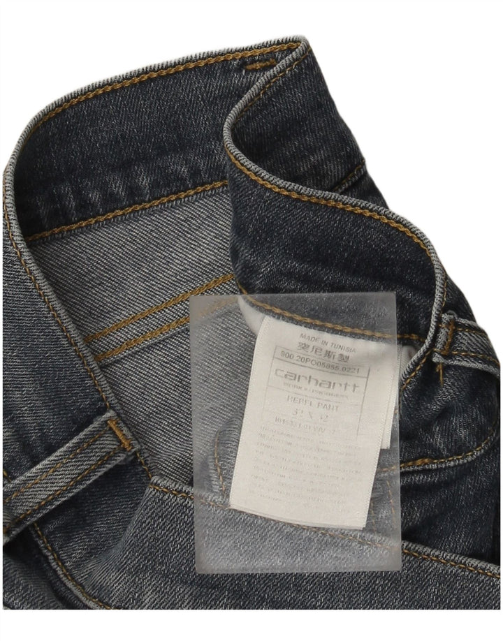 CARHARTT Herren Slim Jeans W32 L27 Blaue Baumwolle