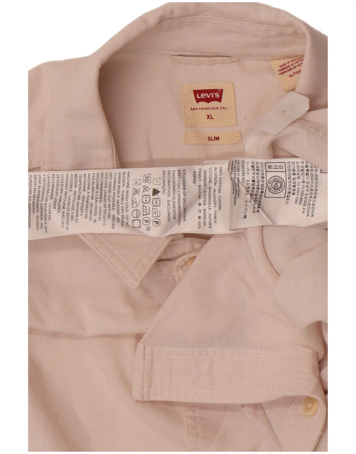 Levi's Herren Slim Fit Hemd XL Rosa Baumwolle