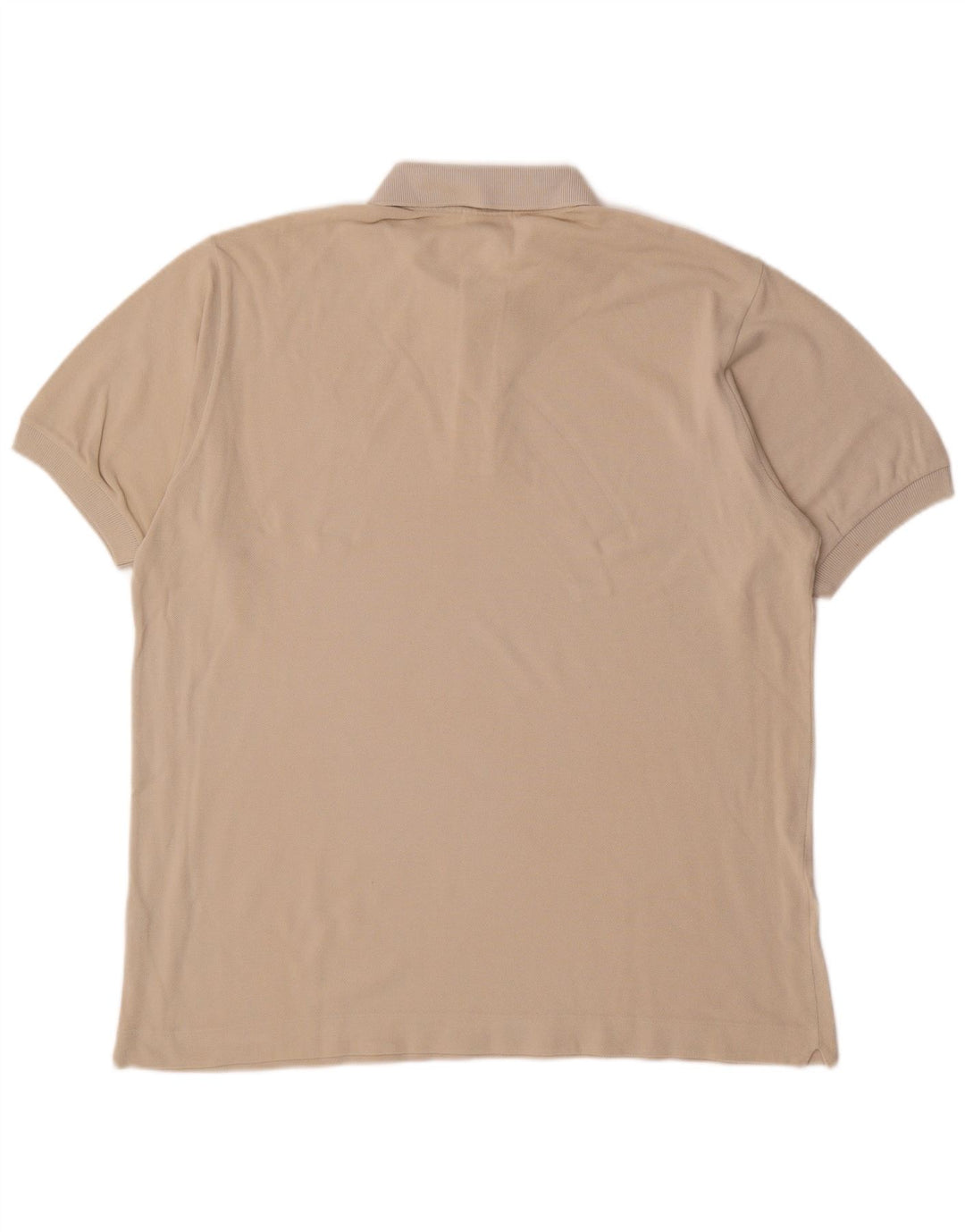 LACOSTE Herren-Poloshirt, Größe 5, groß, cremefarbene Baumwolle