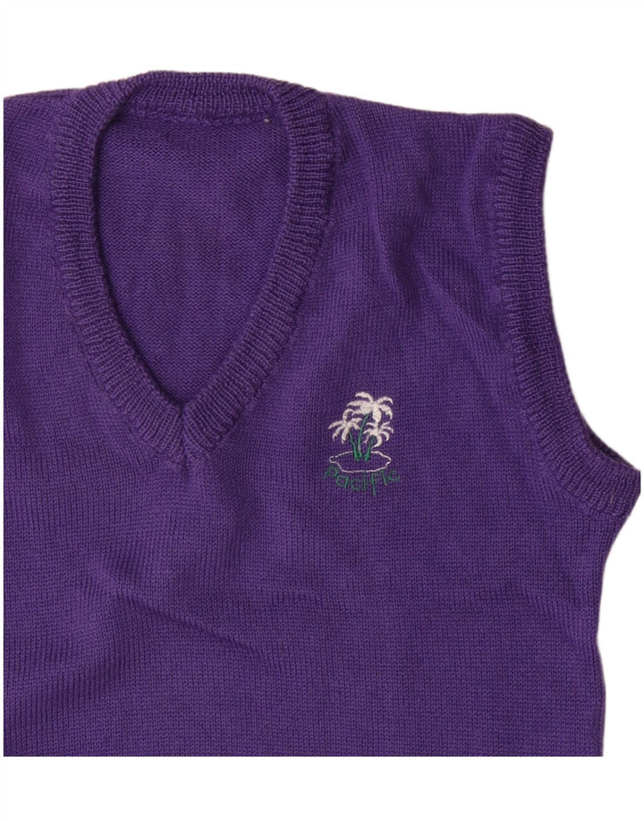 Vintage Herren Weste Tank Top Medium Lila