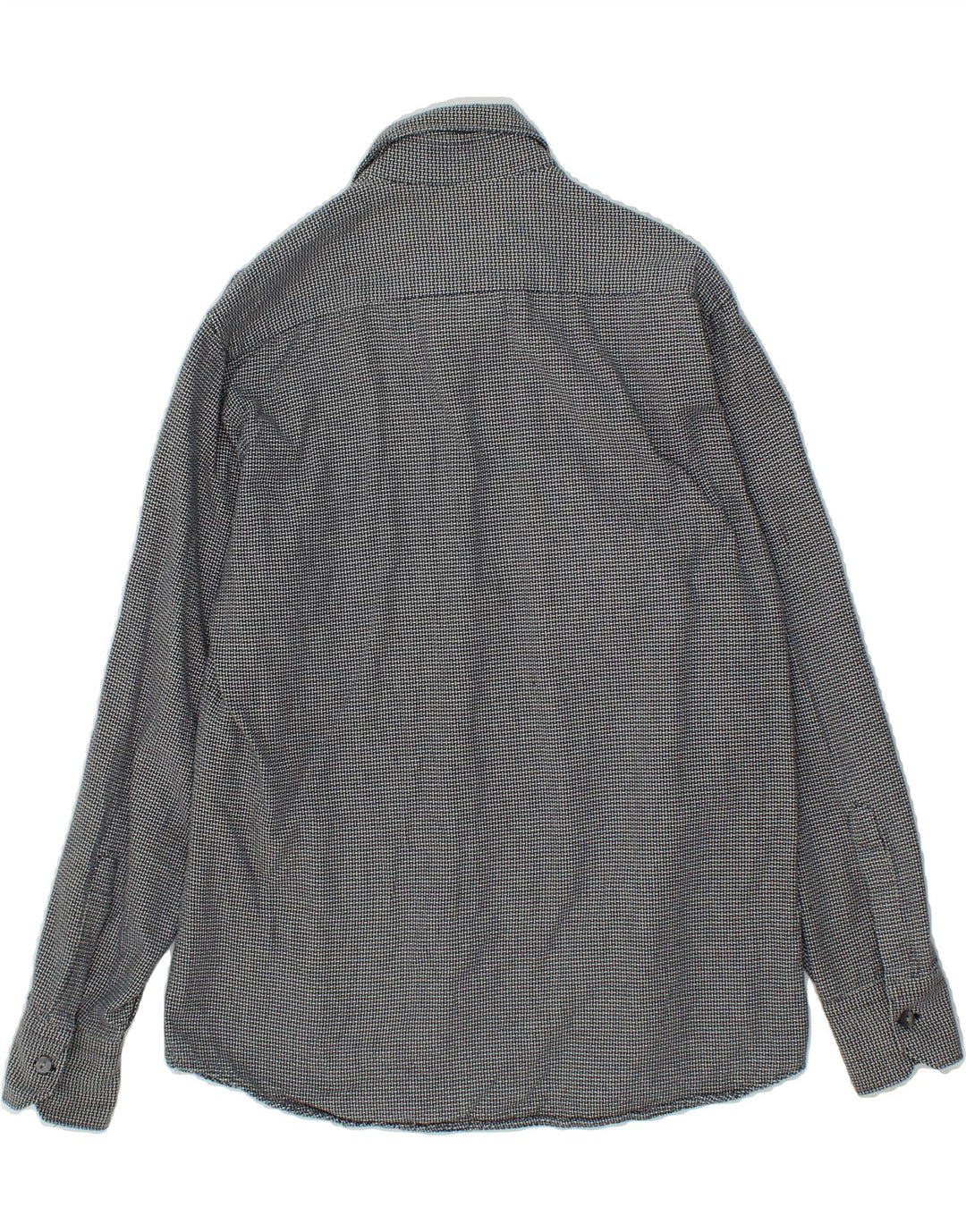 NAZARENO GABRIELLI Mens Abstract Pattern Shirt Medium Navy Blue Cotton Vintage Nazareno Gabrielli and Second-Hand Nazareno Gabrielli from Messina Hembry 