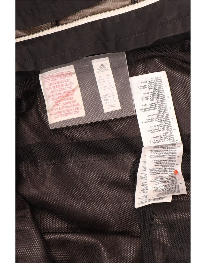 Adidas Regenjacke mit Kapuze für Jungen, 11–12 Jahre, schwarzes Polyester