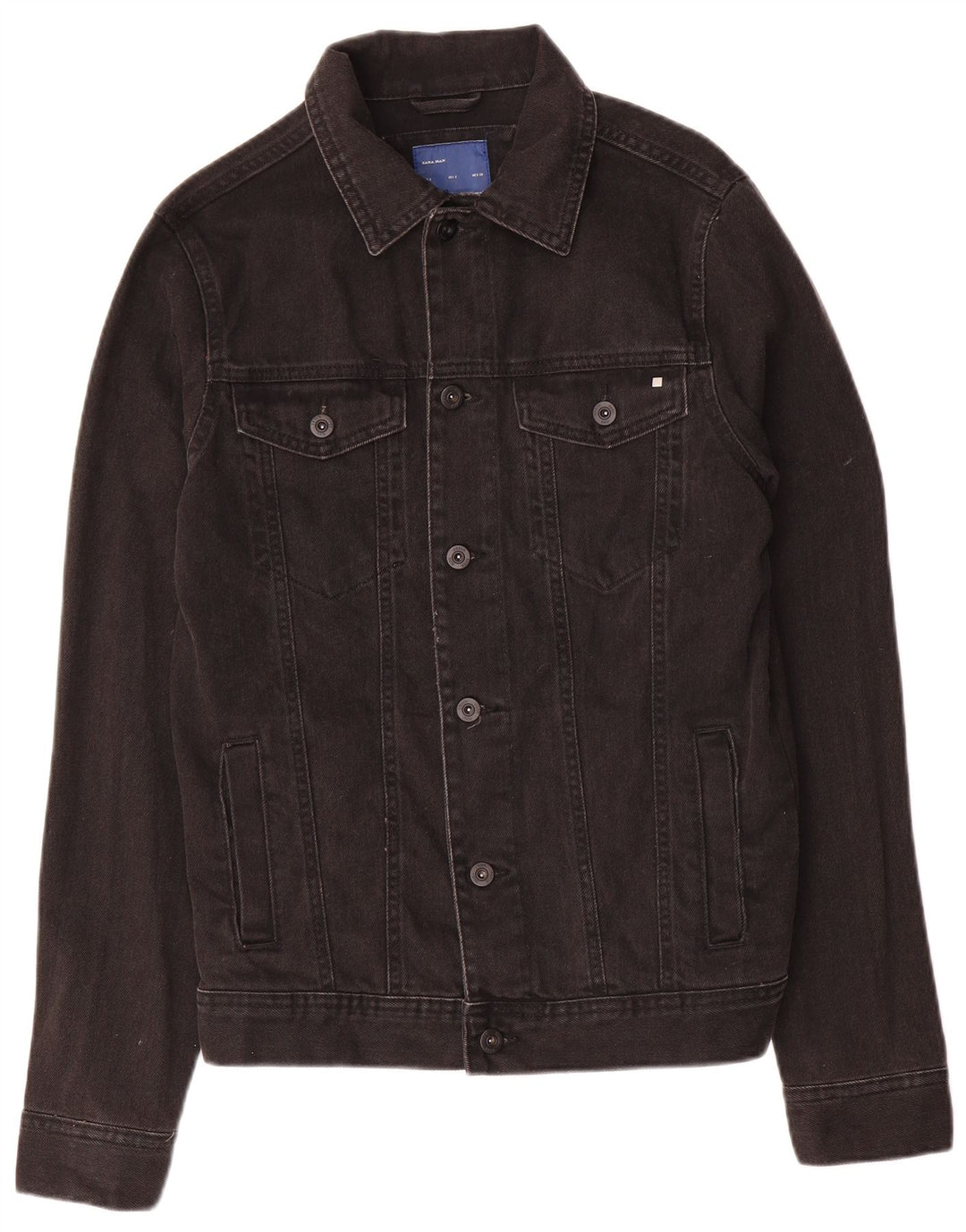 Zara Herren Jeansjacke UK 36 Small Schwarz