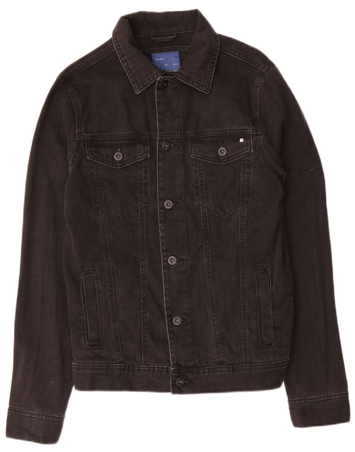 Zara Herren Jeansjacke UK 36 Small Schwarz