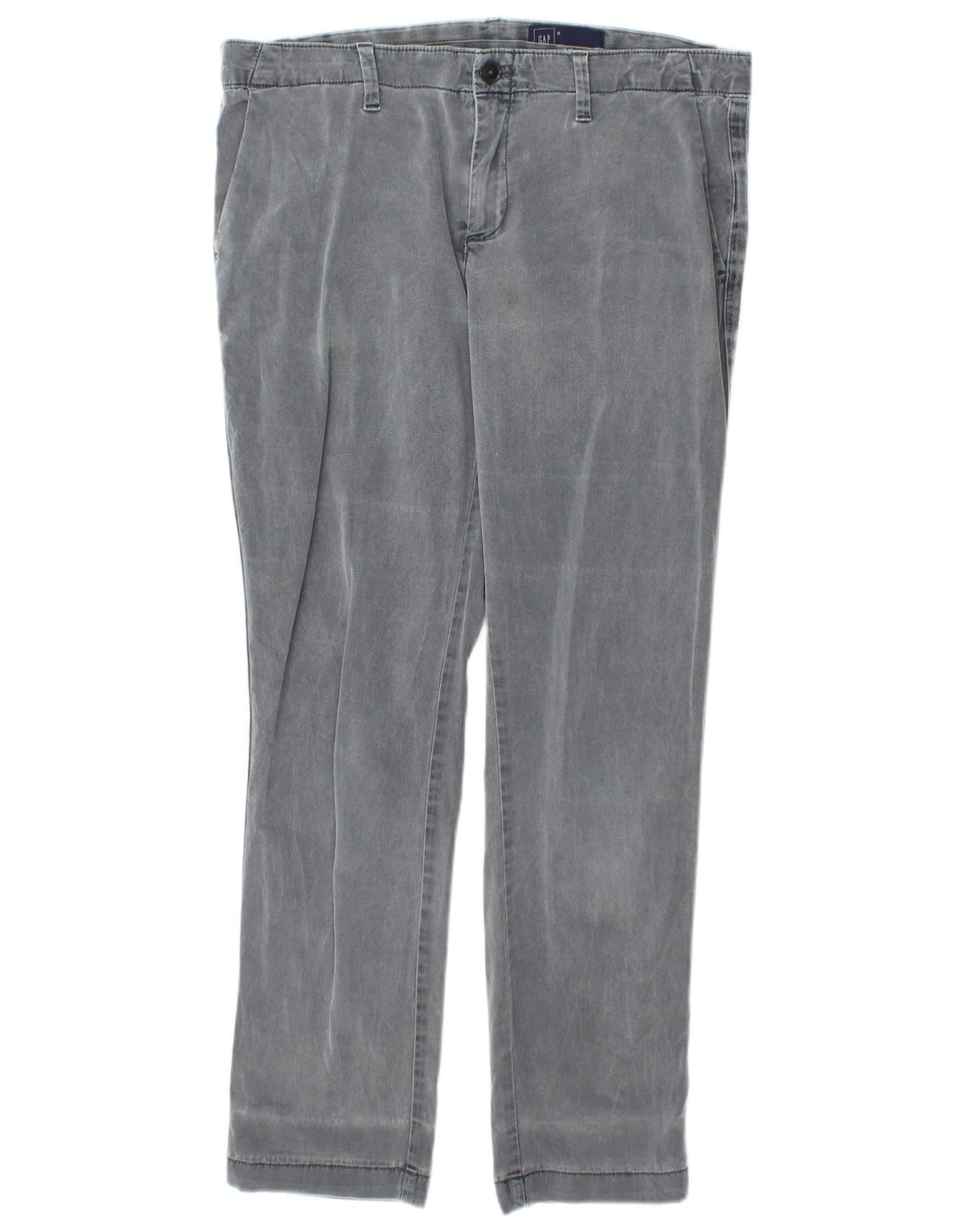 Gap gerade Chino-Hose für Damen, US 8, mittelgroß, W30, L27, graue Baumwolle