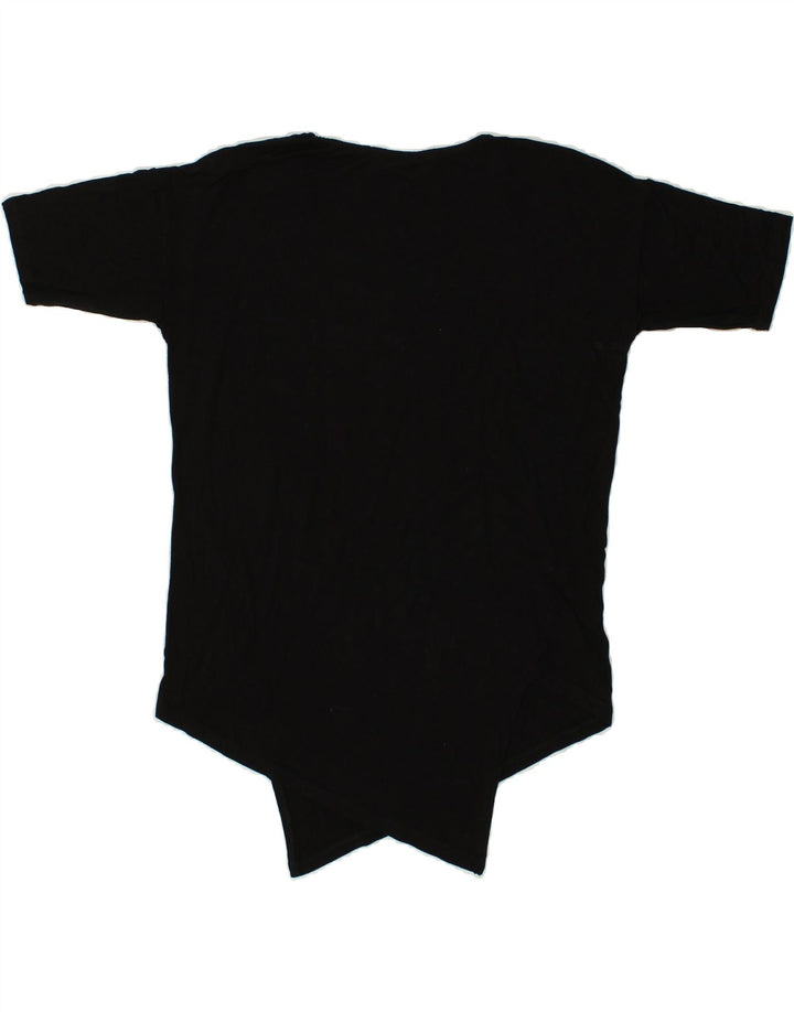 DESIGUAL Damen Grafik T-Shirt Top UK 10 Small Schwarz