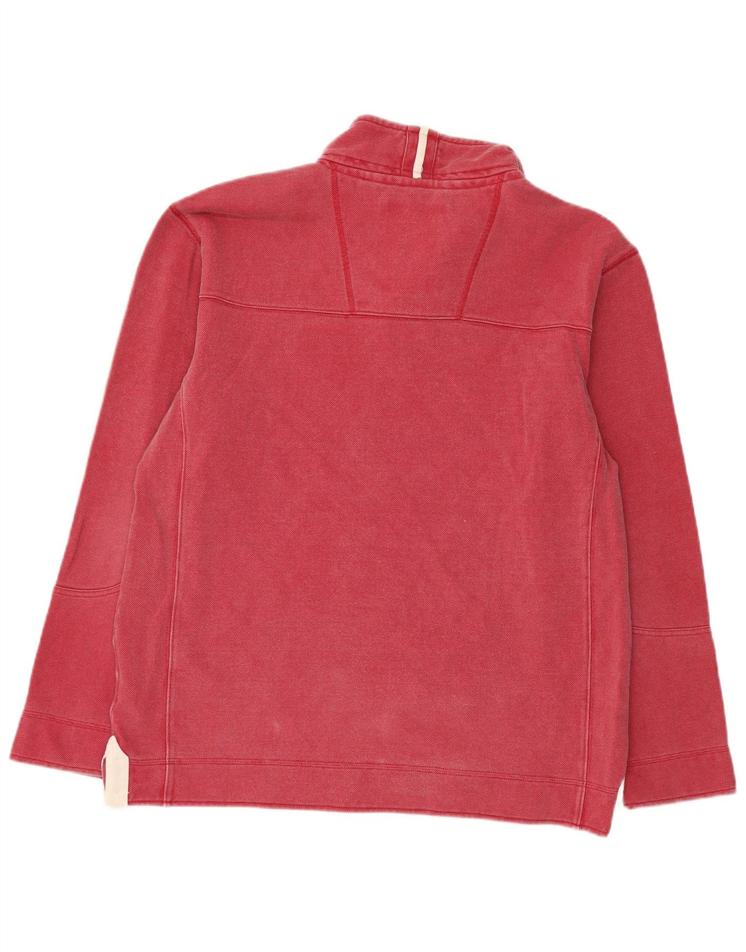 Crew Clothing Herren-Sweatshirt mit Reißverschluss am Hals, groß, aus roter Baumwolle