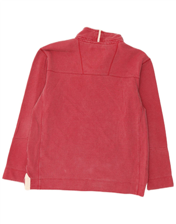 Crew Clothing Herren-Sweatshirt mit Reißverschluss am Hals, groß, aus roter Baumwolle