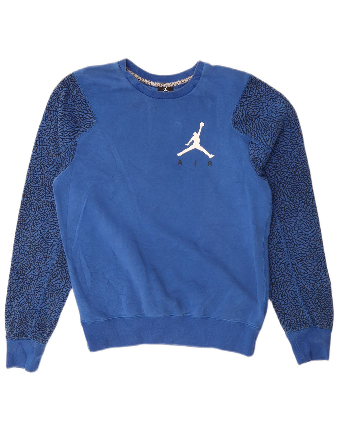 Jordan Herren-Sweatshirt mit abstraktem Muster, klein, aus blauer Baumwolle