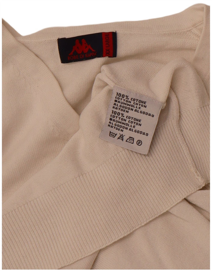 KAPPA Herren Weste Tank Top 2XL Off White Baumwolle