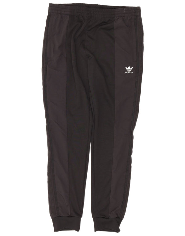 Adidas Herren-Trainingshose, Jogginghose, groß, schwarzes Farbblock-Polyester