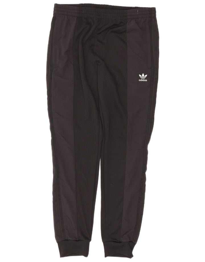 Adidas Herren-Trainingshose, Jogginghose, groß, schwarzes Farbblock-Polyester