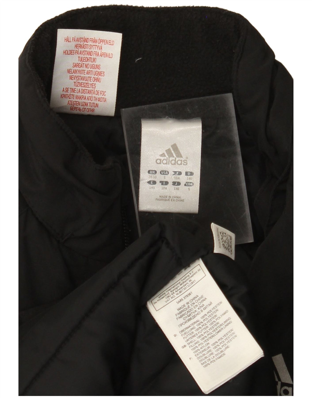 ADIDAS Grafische Windjacke für Jungen, 9–10 Jahre, Schwarz, Farbblock
