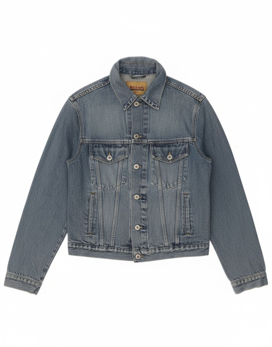 Pickwick Herren-Jeansjacke, UK 38, mittelblaue Baumwolle