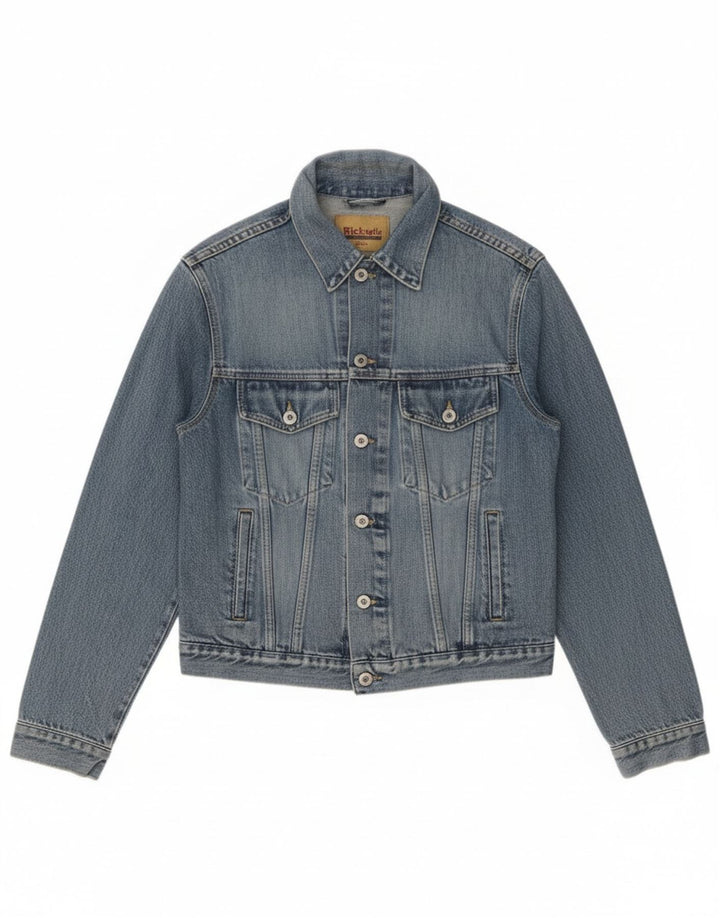 Pickwick Herren-Jeansjacke, UK 38, mittelblaue Baumwolle