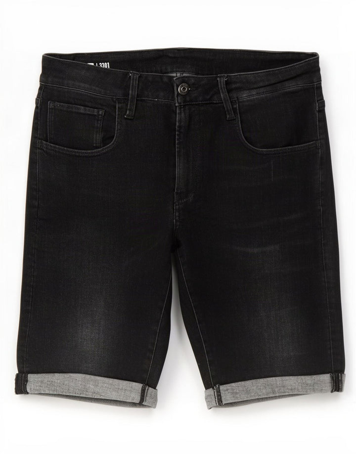 G-Star Herren 3301 Slim Denim Shorts W34 Große graue Baumwolle
