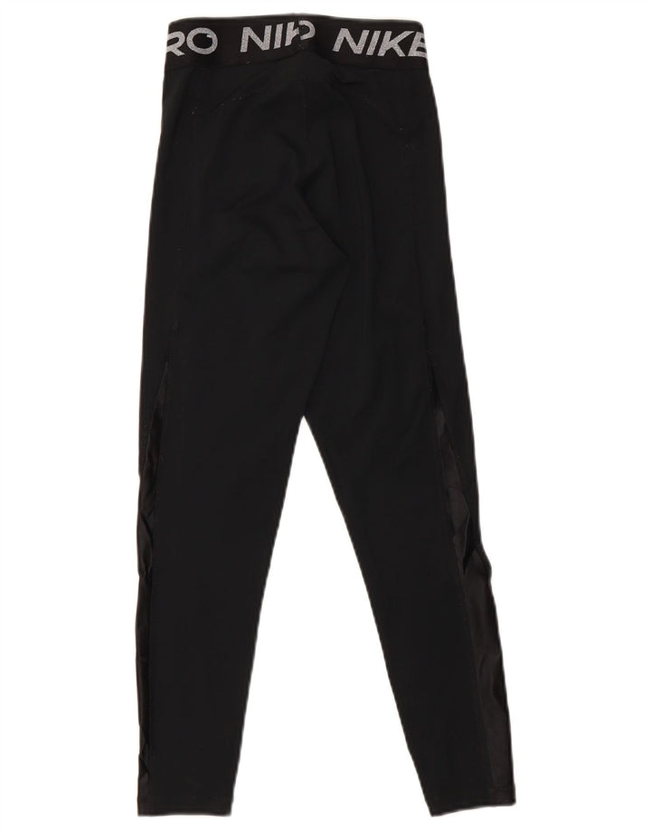 Nike Damen Dri Fit Graphic Leggings UK 6 XS Schwarz Polyester