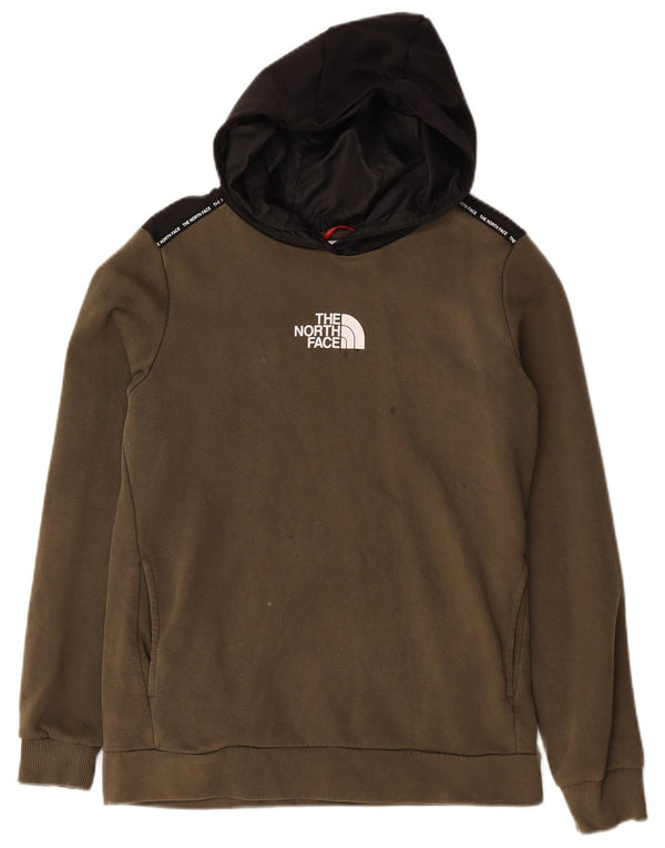 The North Face Jungen-Pullover mit grafischem Kapuzenpullover, 14–15 Jahre, XL, Khaki, Farbblock