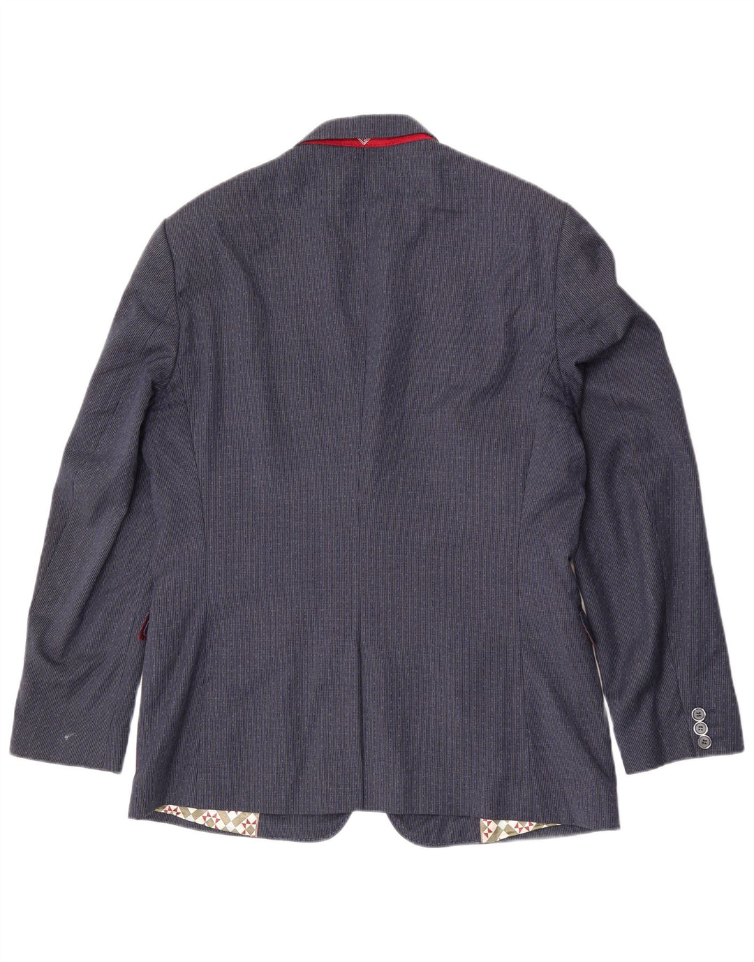 Ted Baker Herren-Blazer mit 2 Knöpfen, UK 42, XL, marineblaue Hahnentritt-Wolle