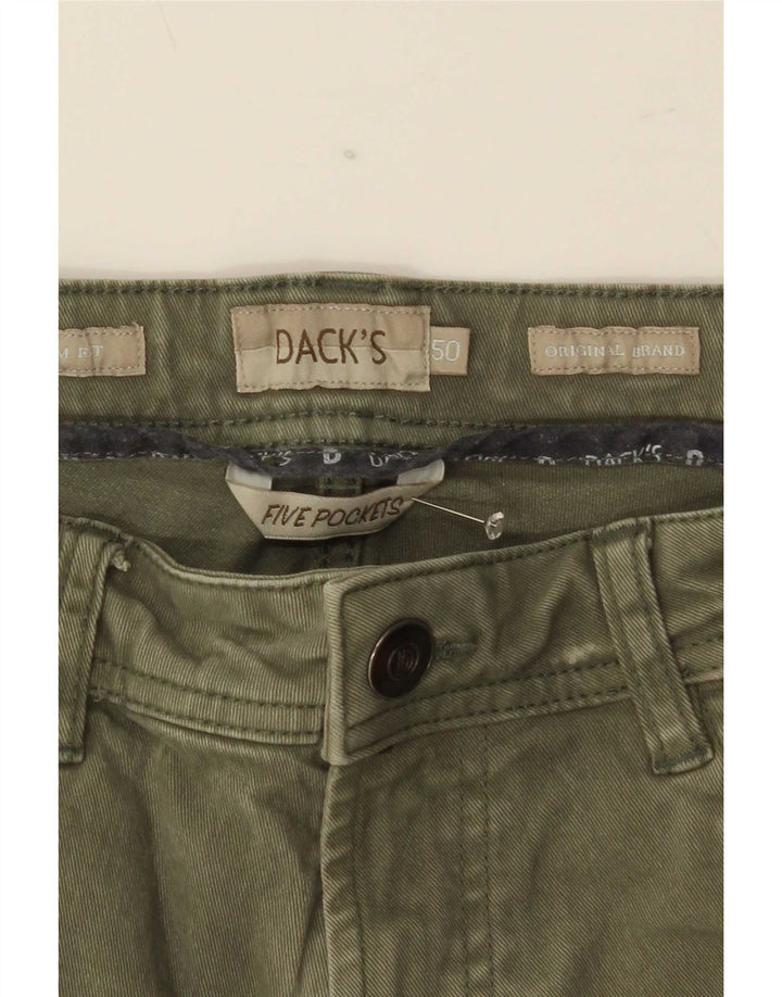 Dack's Herren Slim Jeans IT 50 Large W34 L30 Khaki Baumwolle