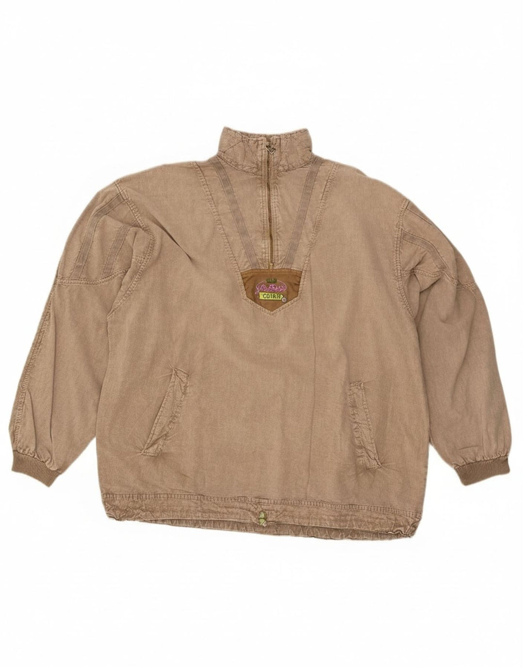 Chewan Herren-Top mit Reißverschluss, langärmelig, XL, Grau