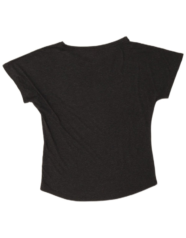 Puma Damen T-Shirt Top UK 12 Mittelgrau meliert