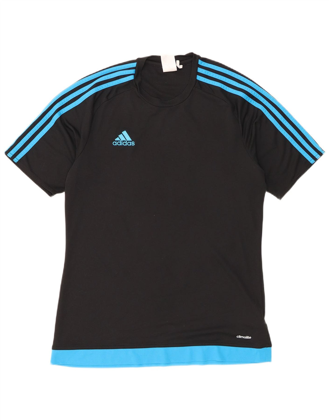 Adidas Herren Climalite T-Shirt Top Medium Schwarz Colourblock Polyester