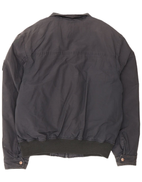 Refrigue Herren Bomberjacke UK 42 XL Marineblau Baumwolle