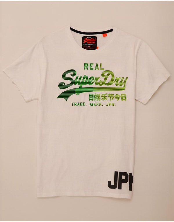 Superdry Herren Grafik-T-Shirt-Oberteil XL Weiß