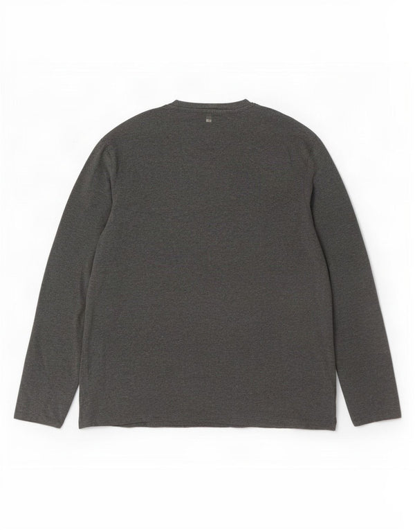 Mountain Warehouse Herren-Oberteil, langärmelig, 2XL, graue Baumwolle