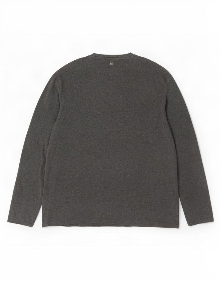 Mountain Warehouse Herren-Oberteil, langärmelig, 2XL, graue Baumwolle
