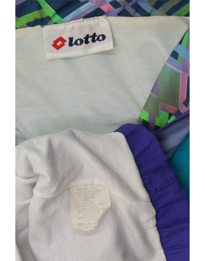 LOTTO Herren-Trainingsanzug-Oberteil, Jacke, groß, lila, Colourblock-Polyamid