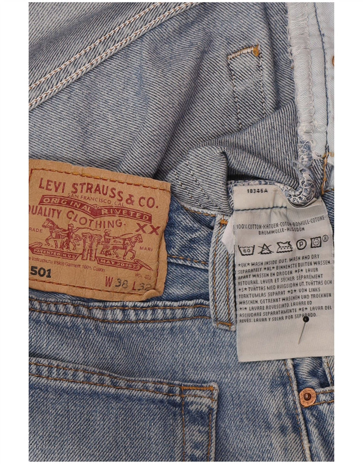 Levi's Herren Straight Jeans W38 L32 Blaue Baumwolle