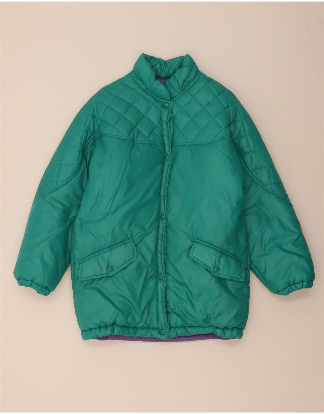 Meccano Damen Wattierte Jacke EU 44 XL Grün Polyamid