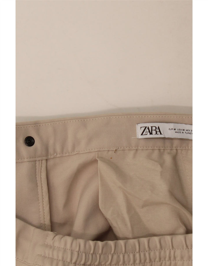 ZARA Herren Jogger-Chino-Hose, mittelgroß, W32, L28, beige, Polyester