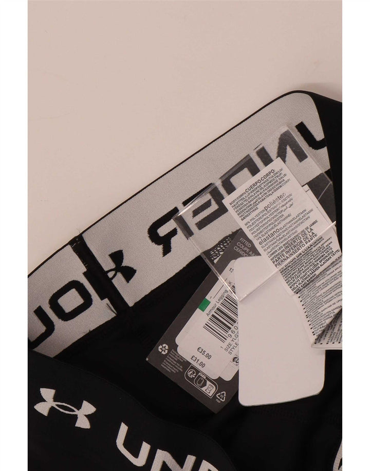 Under Armour Mädchen-Leggings mit Grafik, 12–13 Jahre, schwarzes Polyamid