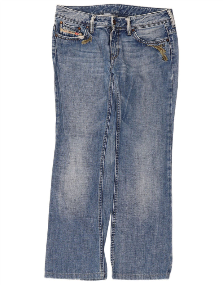 Diesel Damen Bootcut-Jeans W30 L27 Blaue Baumwolle