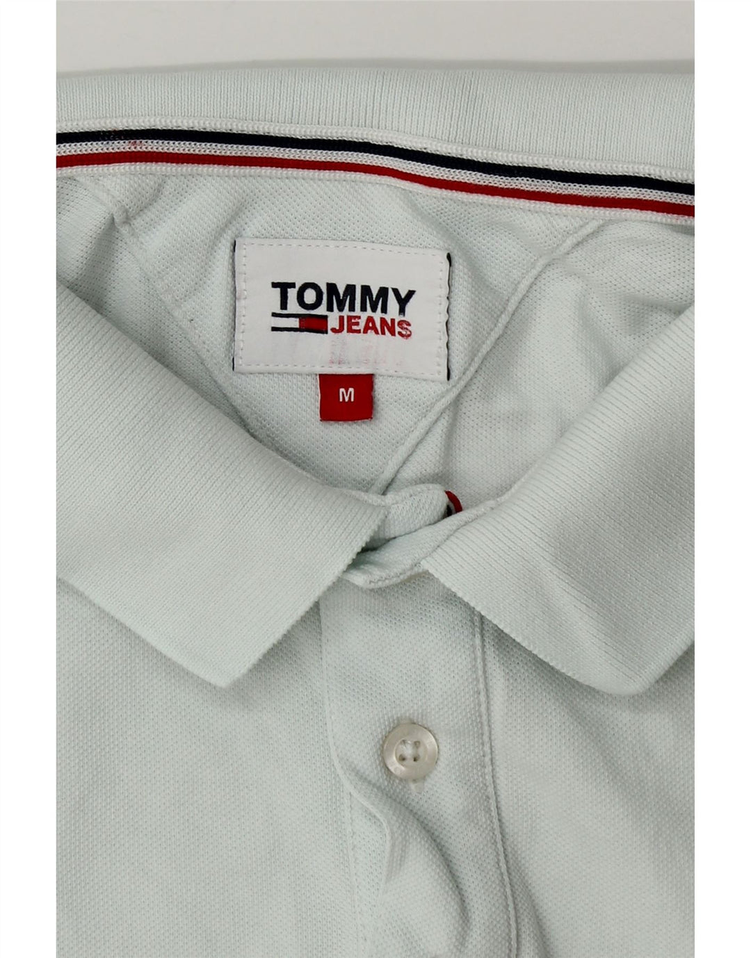 TOMMY HILFIGER Herren Poloshirt mittelblaue Baumwolle