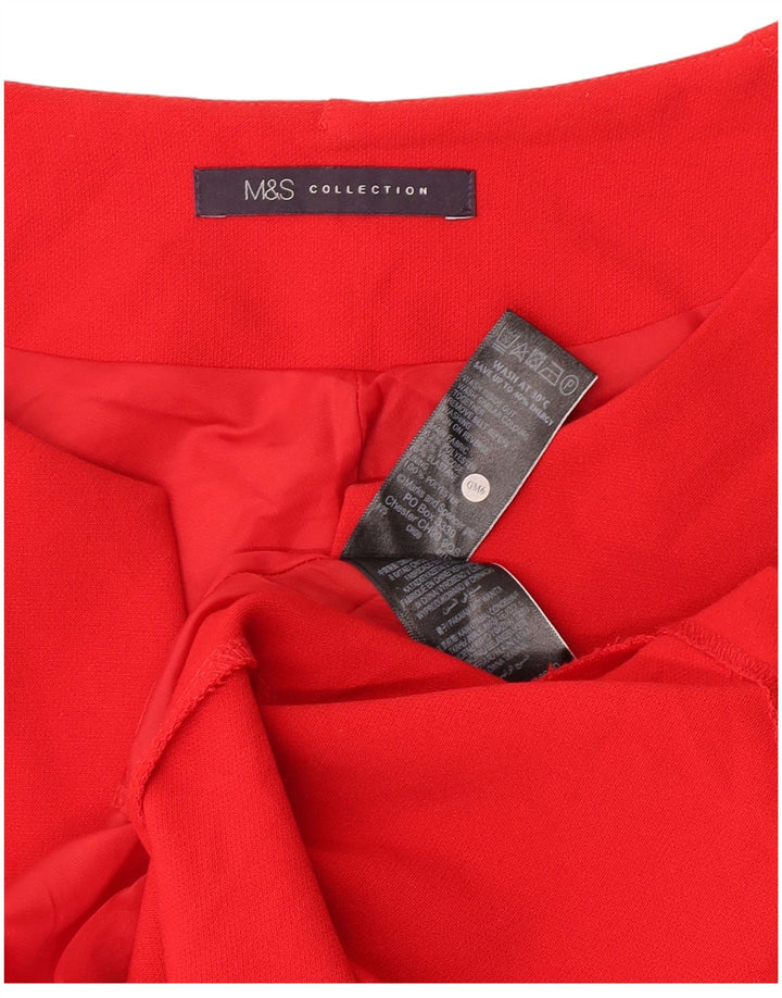 Marks & Spencer Damen Etuikleid UK 14 Large Rot Polyester