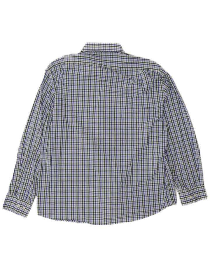 DOCKERS Tailliertes Herrenhemd, Größe 17 1/2 XL, mehrfarbig karierte Baumwolle