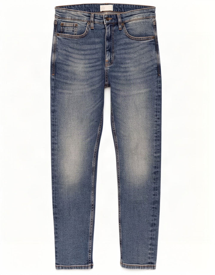 Marks & Spencer Herren Slim Jeans W32 L31 Blaue Baumwolle