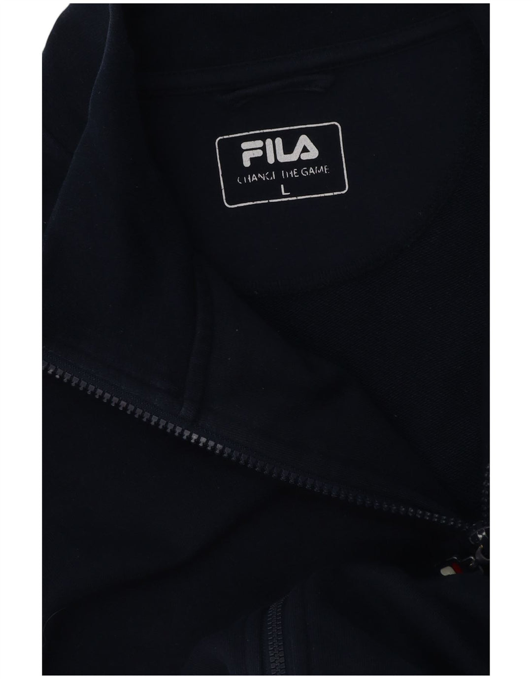 Fila Herren-Trainingsanzug-Top-Jacke, groß, Marineblau gestreift