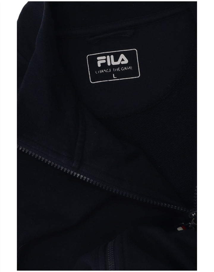 Fila Herren-Trainingsanzug-Top-Jacke, groß, Marineblau gestreift