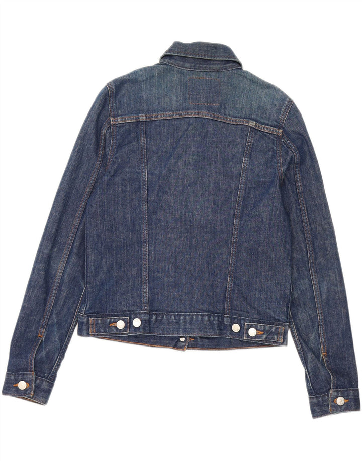 Levi's Damen Crop Denim Jacke UK 12 Mittelblau
