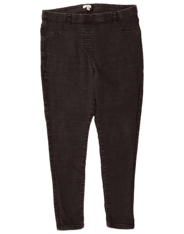 M&Co Damen Jegging-Jeans UK 18 XL W36 L29 Schwarze Baumwolle