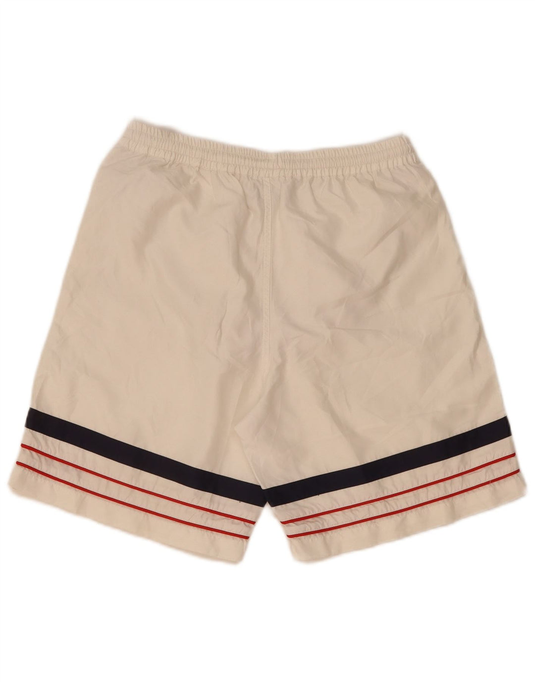 Fila Herren-Sportshorts aus mittelweißem, gestreiftem Polyester